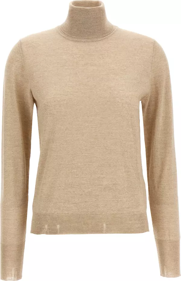 Beige Virgin Wool Cardigan
