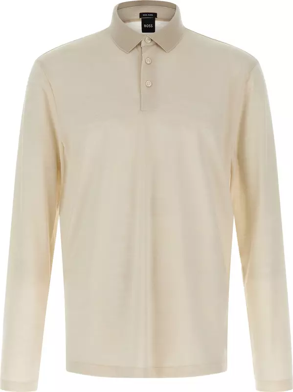 Beige Wool Polo Shirt