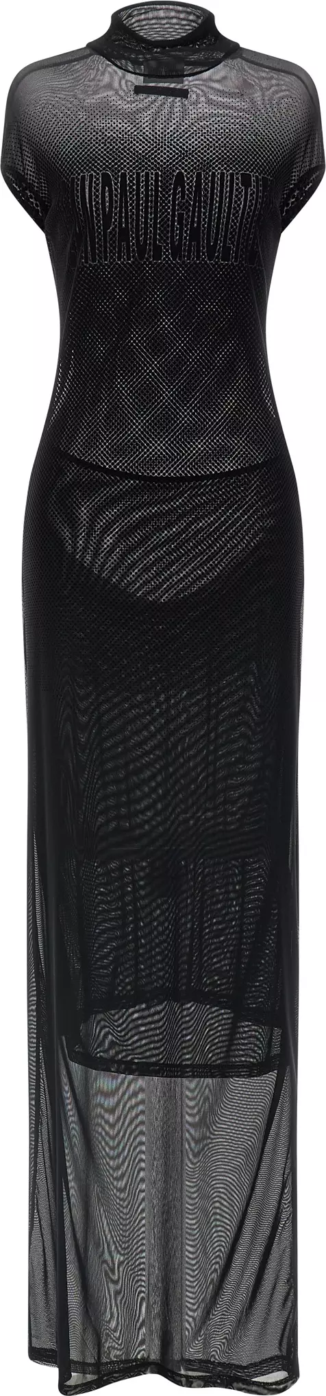 Black Polyamide Long Dress