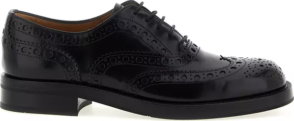 Black Calfskin Oxfords And Derbies