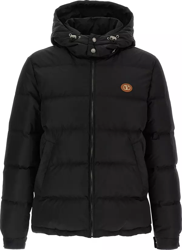 Black Polyamide Full-Length Jacket