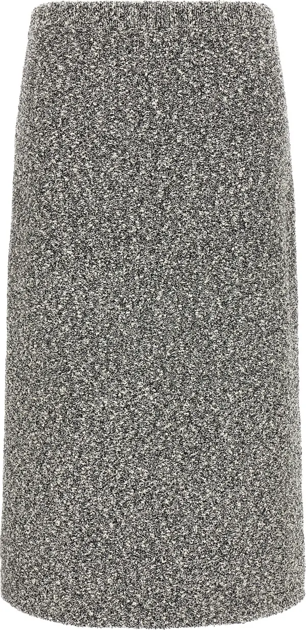 Black Polyamide Midi Skirt
