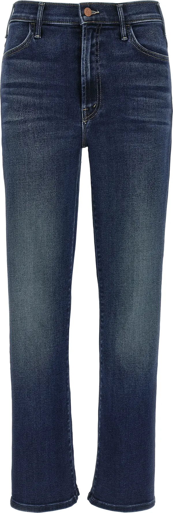 Blue Cotton Flared Jeans