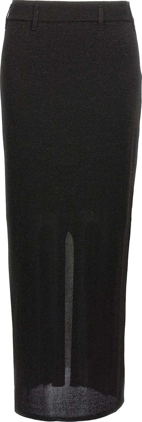 Black Polyester Mini Skirt