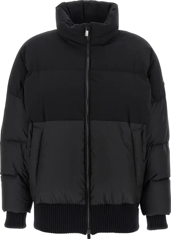 Black Nylon Bomber