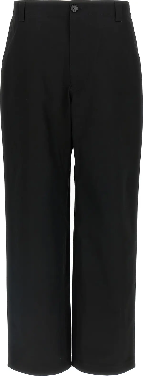 Black Cotton Casual Pants