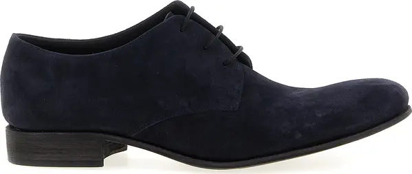Blue Suede Leather Oxfords And Derbies