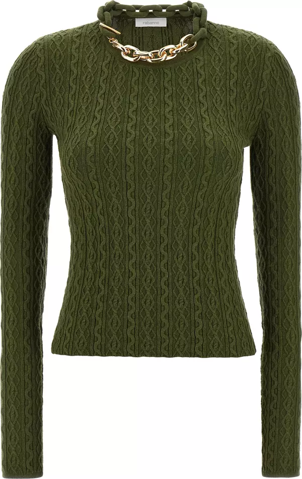 Bicolor Wool Cardigan