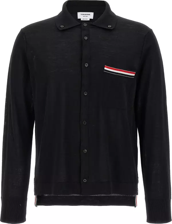 Black Virgin Wool Cardigan