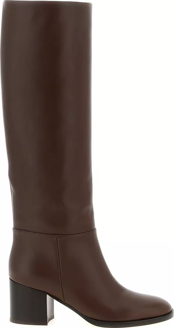 Brown Calfskin Over The Knee