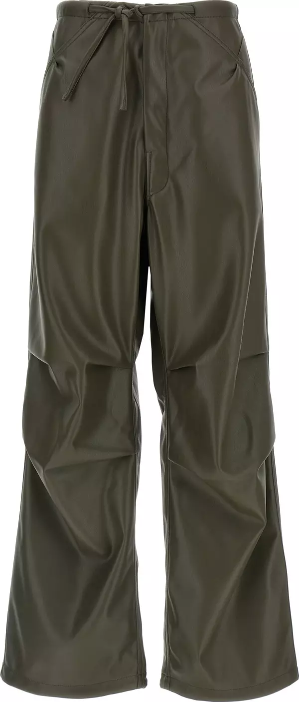 Bicolor Leather Pants