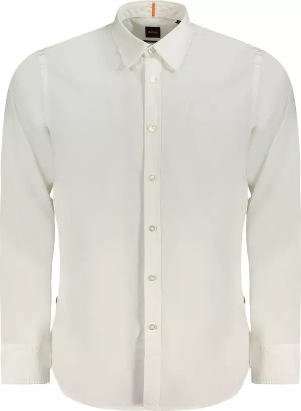 White Cotton Men Shirt