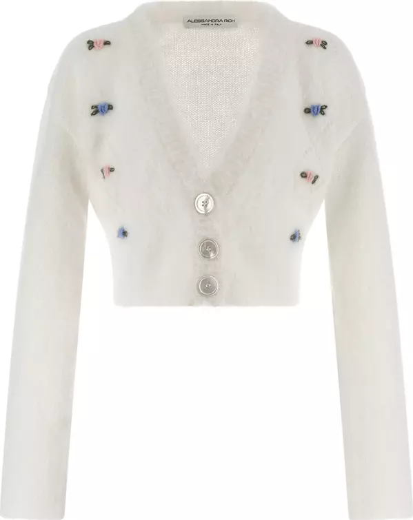 White Wool Cardigan