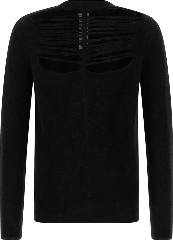 Black Wool Cardigan