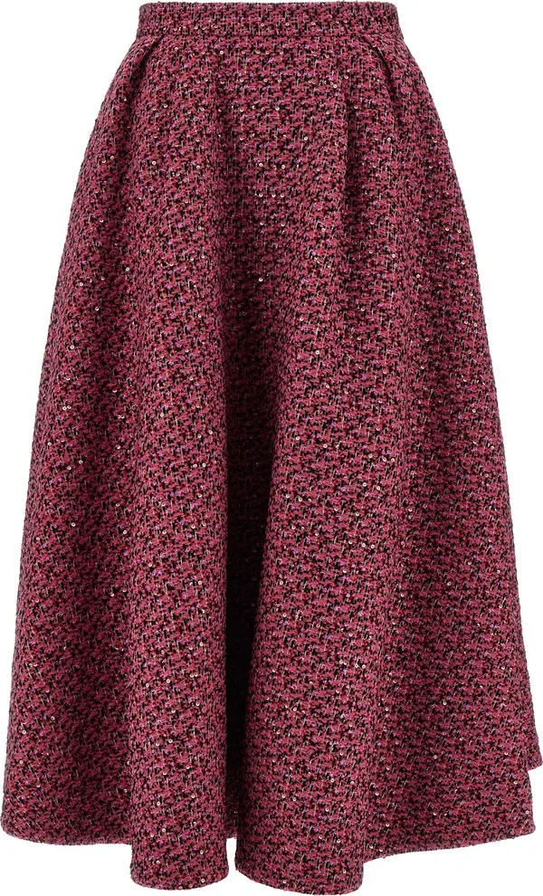Multicolor Polyamide Midi Skirt