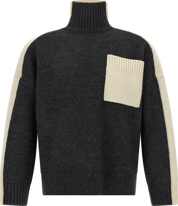 Gray Elastane Cardigan