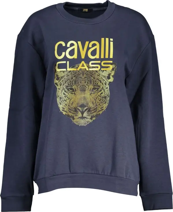 Blue Polyester Women Sweatshirt