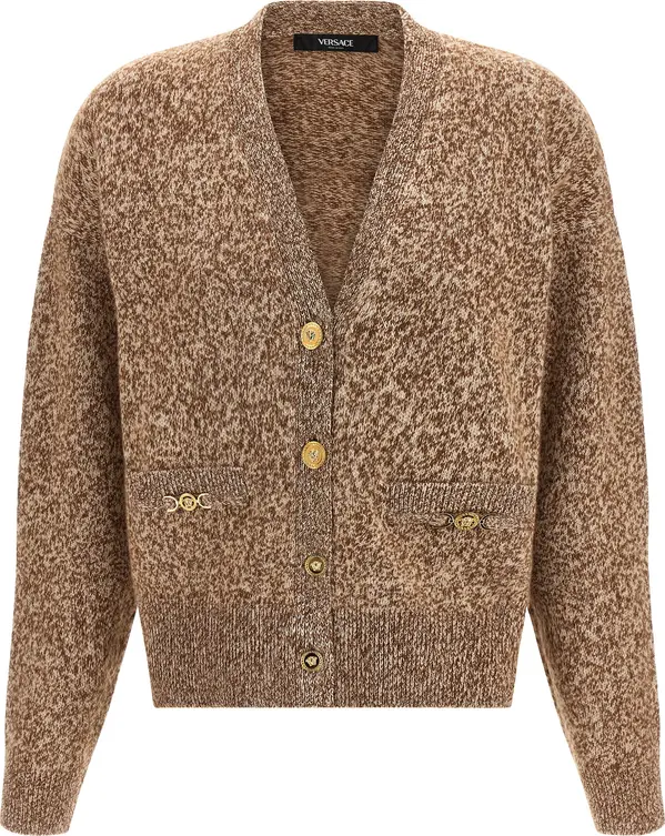 Beige Virgin Wool Cardigan