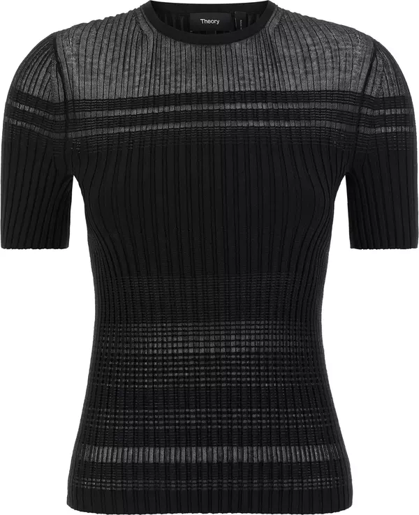 Black Viscose T-Shirt