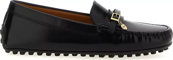 Black Calfskin Slip-On Loafers