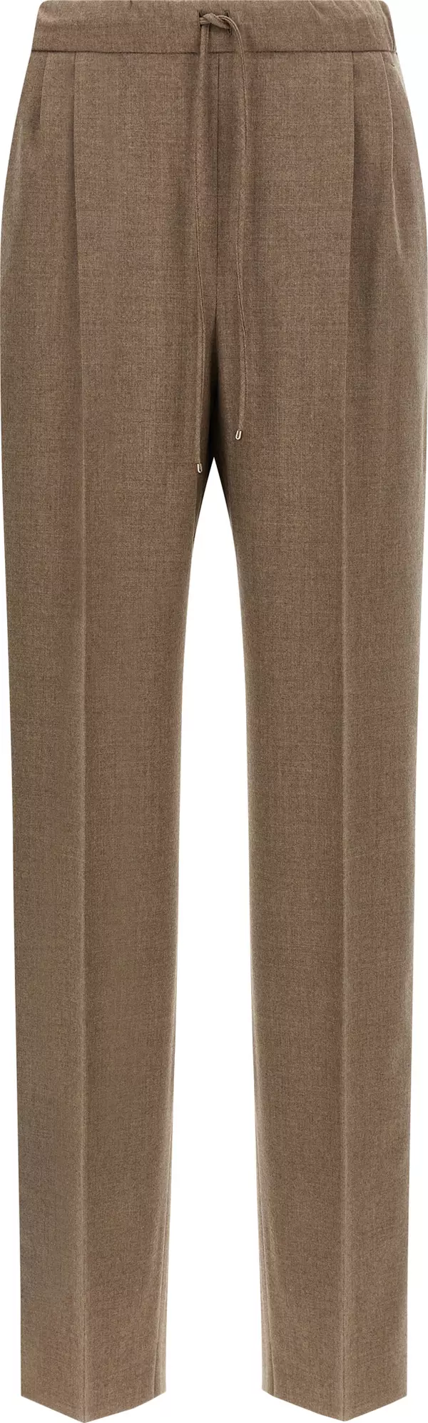 Gray Cashmere Casual Pants
