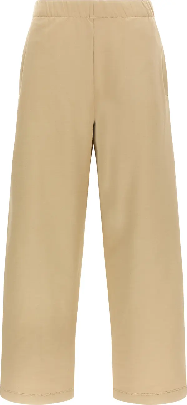 Brown Silk Casual Pants