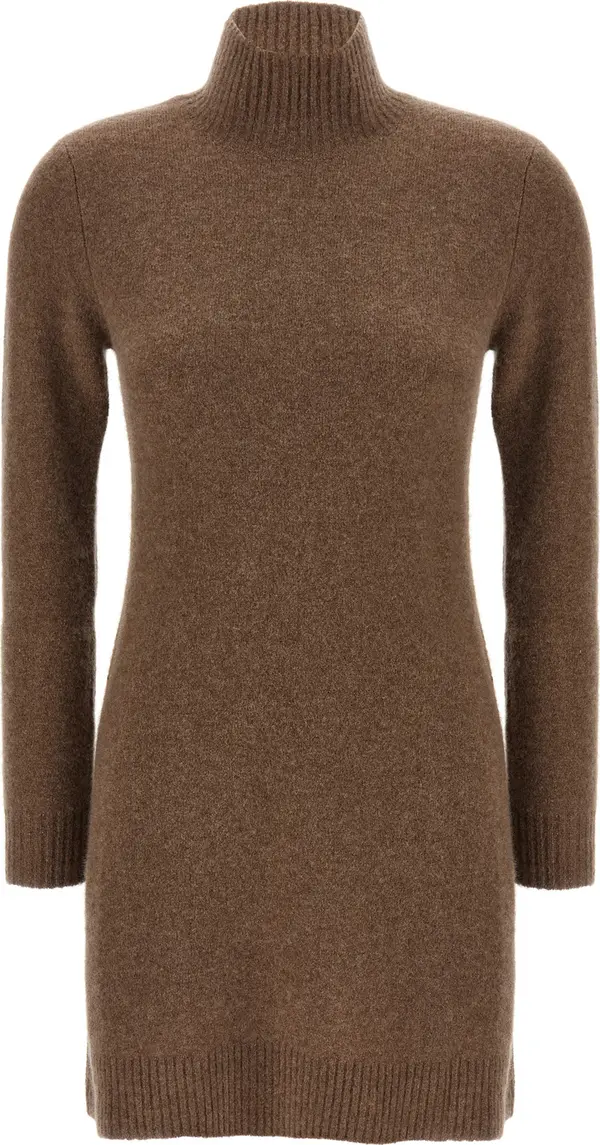 Gray Cashmere Short Dress