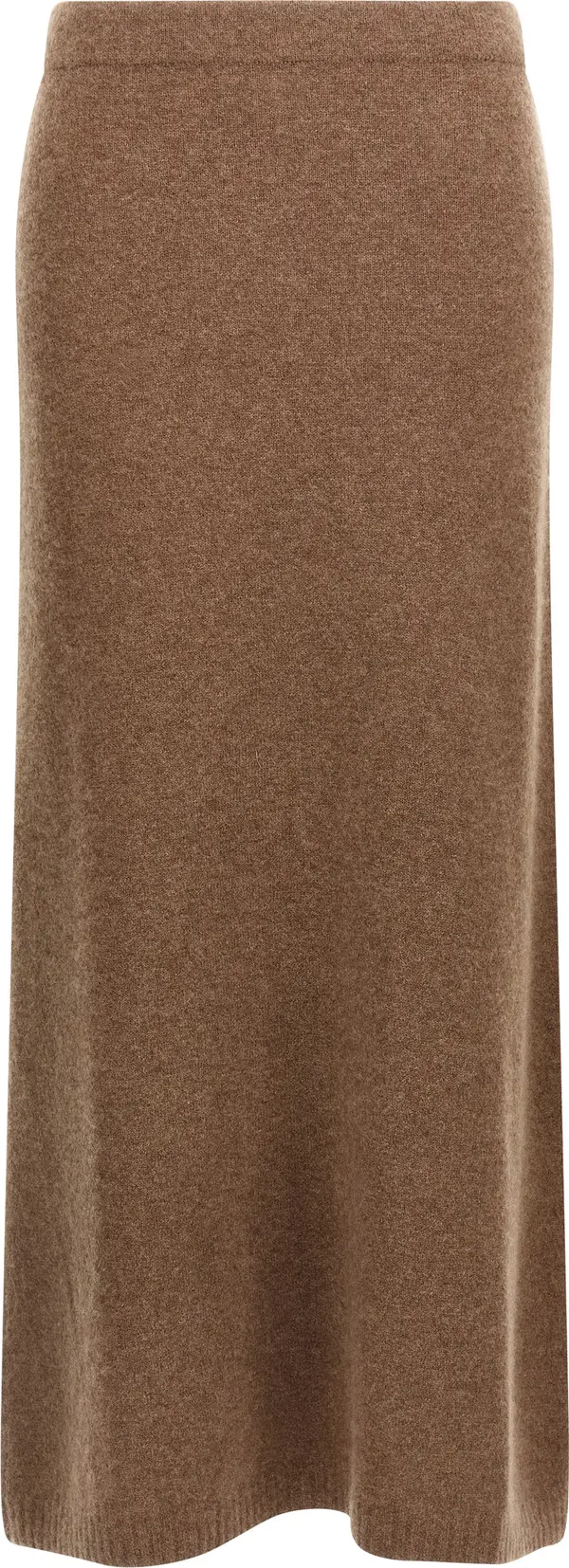 Gray Cashmere Midi Skirt