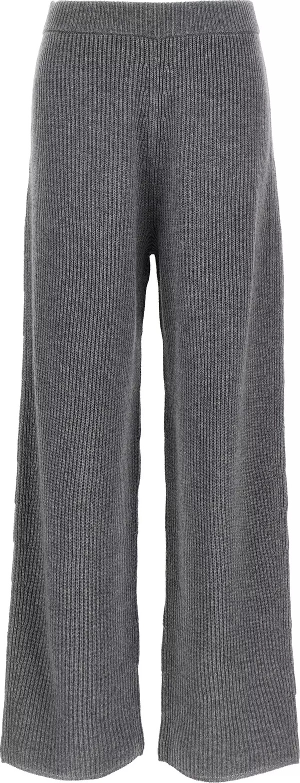 Gray Wool Casual Pants