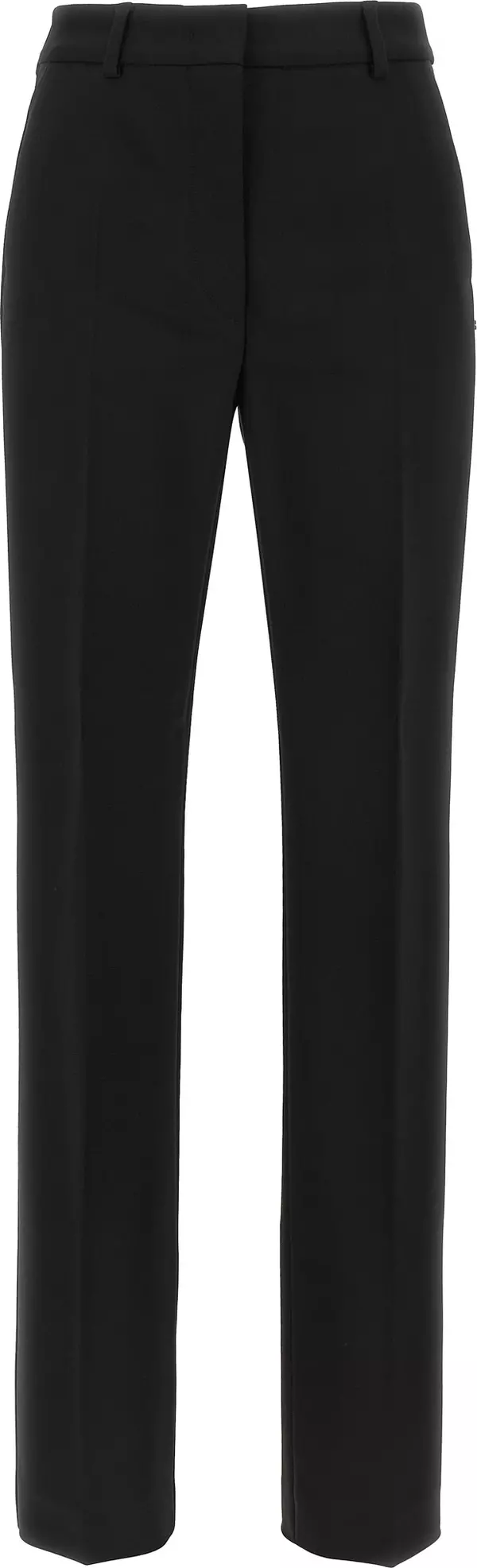 Black Viscose Casual Pants