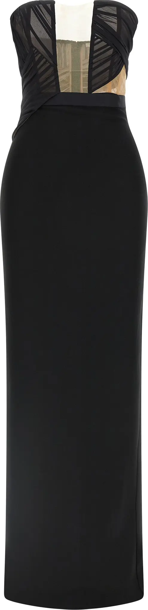 Black Viscose Long Dress