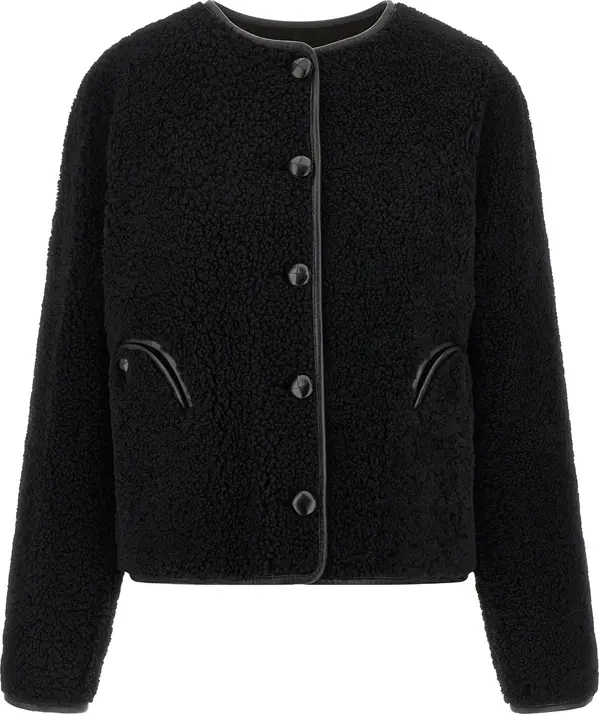 Black Lamb Leather Shell Jacket
