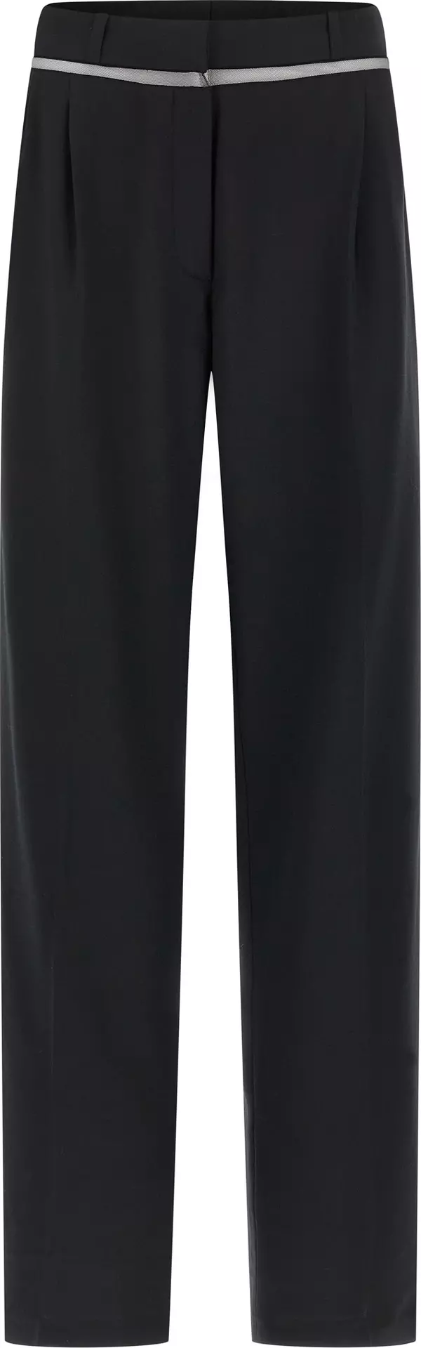 Black Virgin Wool Casual Pants