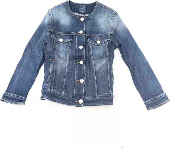 Blue Cotton Women Jacket