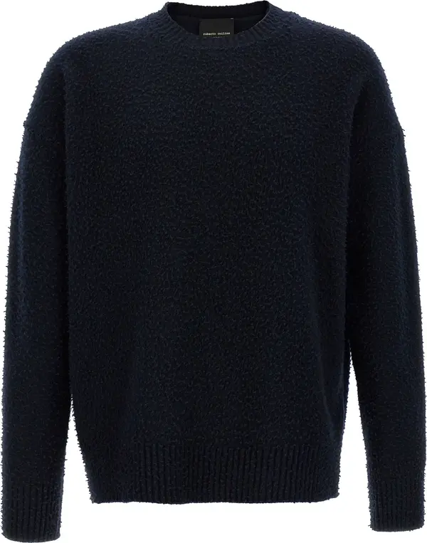 Blue Merino Wool Cardigan