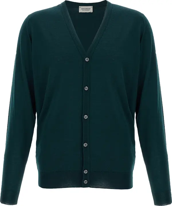 Bicolor Merino Wool Cardigan