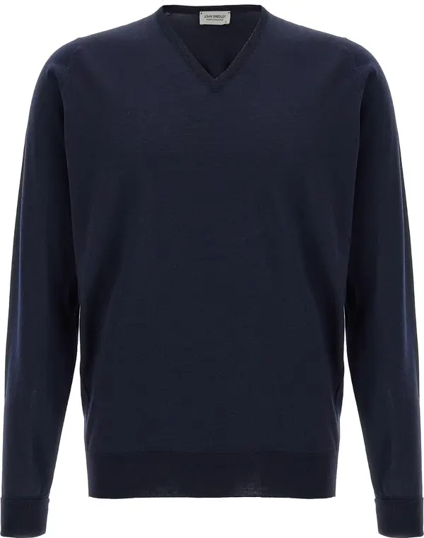Blue Merino Wool Cardigan