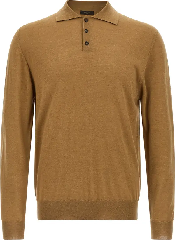 Beige Cashmere Polo Shirt