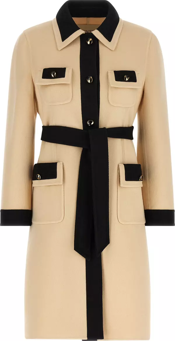 Beige Virgin Wool Coat