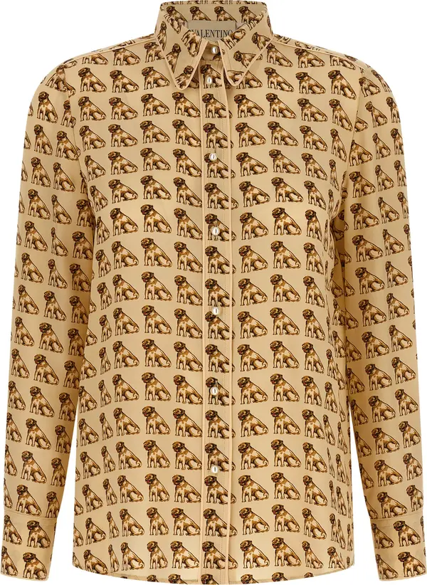Beige Silk Blouse