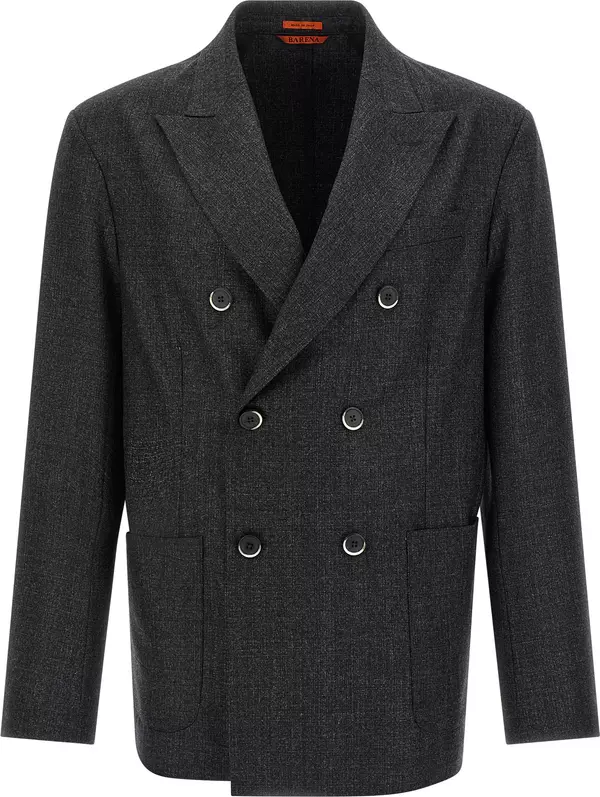 Gray Virgin Wool Blazer