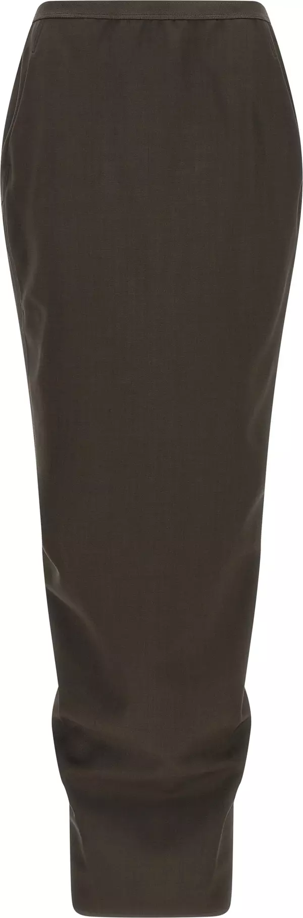 Gray Wool Mini Skirt