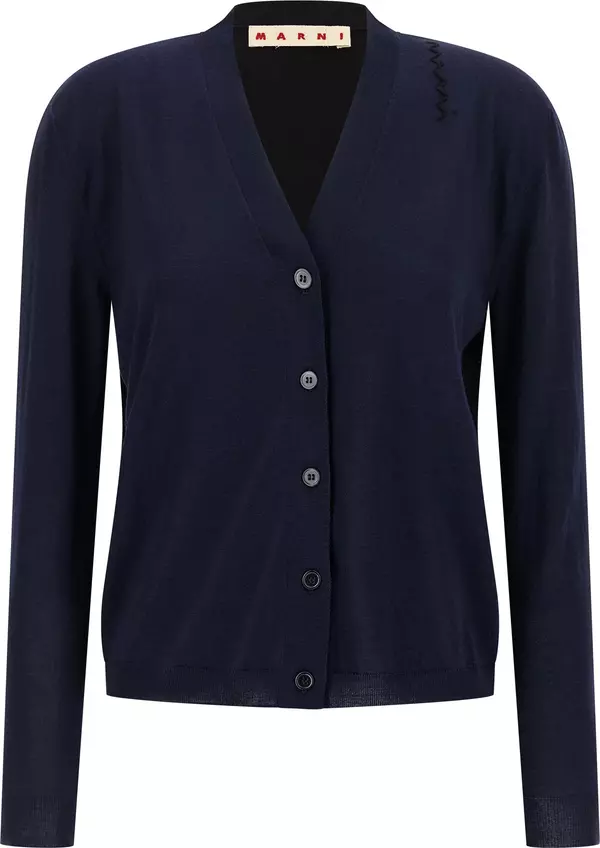 Multicolor Virgin Wool Cardigan