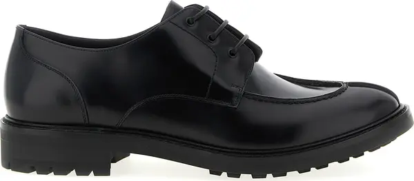 Black Calfskin Oxfords And Derbies