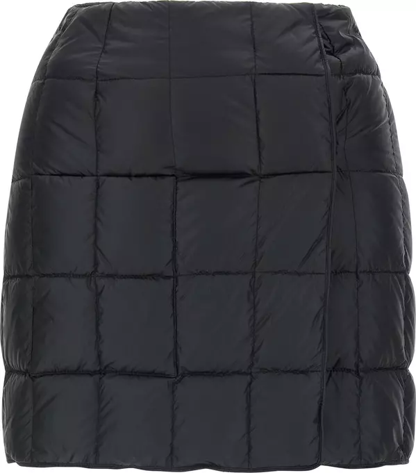 Black Nylon Long Skirt