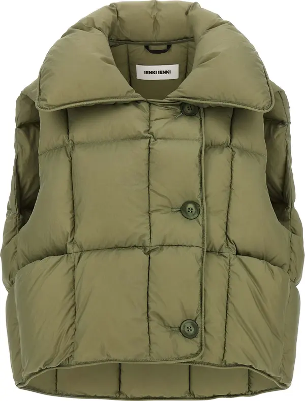 Bicolor Nylon Sleeveless Jacket