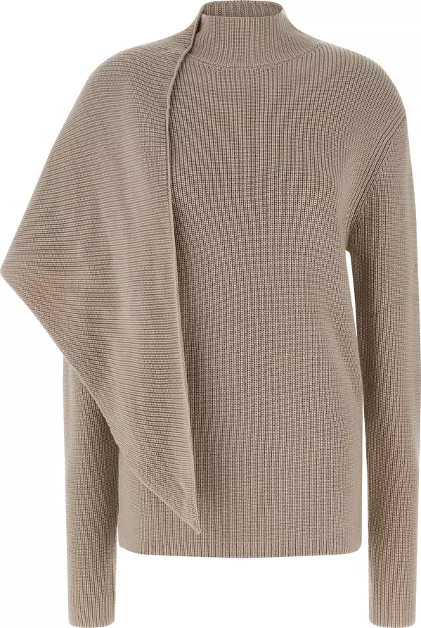 Beige Wool Cardigan