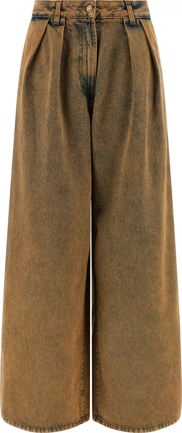 Brown Cotton Jeans Denim