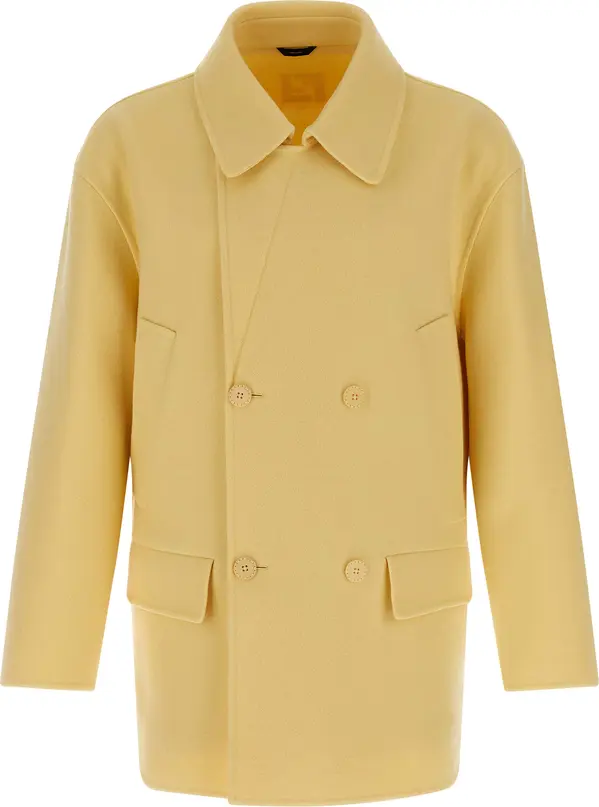 Bicolor Virgin Wool Coat