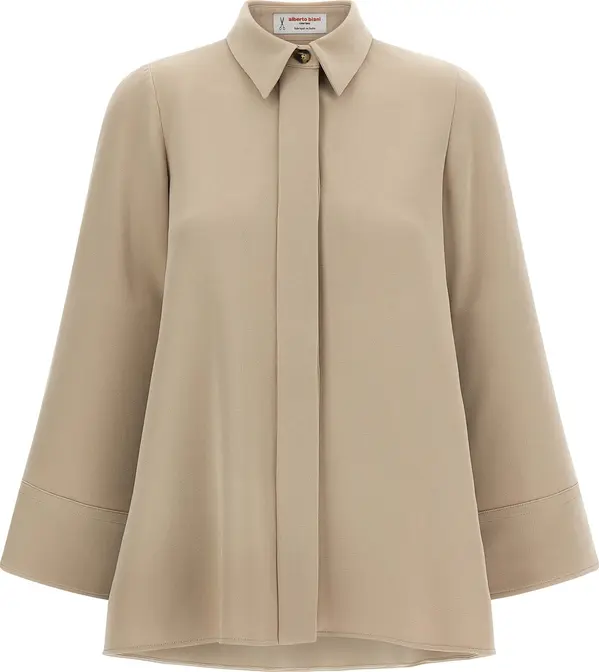 Beige Triacetate Blouse